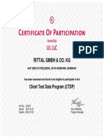 Rittal GMBH & Co. KG: Client Test Data Program (CTDP)