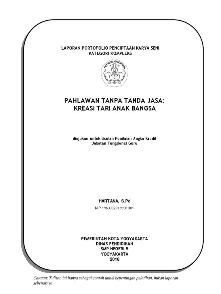 2 Contoh Laporan Seni Tari Pahlawan Docx