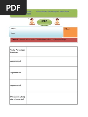 Lkpdstruktur Teks Eksposisisuryadi Abdillah