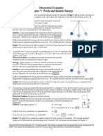 Discussion Examples Chapter 7: Work and Kinetic Energy: W FD MGD W