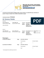 Air Itinerary Details: T5Tezw