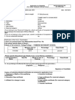 Application For Eligibility (For Under Graduate Courses Only)