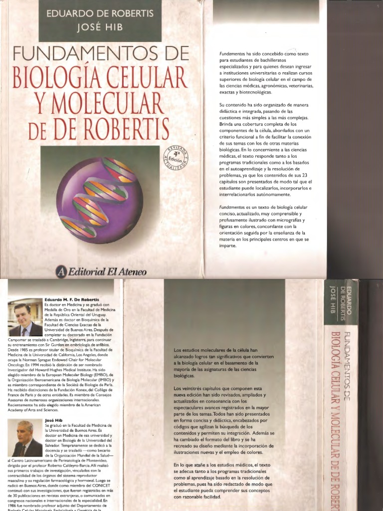 Fundamentos De: Biologia Celular Y Molecular De Robertis ...