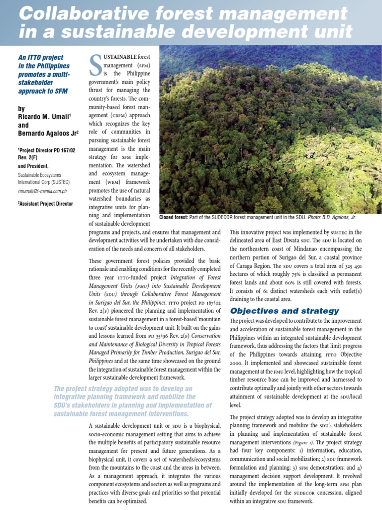 Collaborative Forest Management in SDU | PDF | Forestry | Sustainability