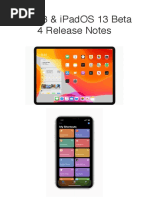 IOS 13 & IPadOS 13 Beta 4 Release Notes