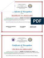 Certificate For Board of Judges