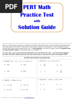Sample PERT Math Practice TEST | PDF | Polynomial | Mathematical Objects