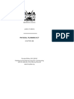 Physical Planning Act: Laws of Kenya