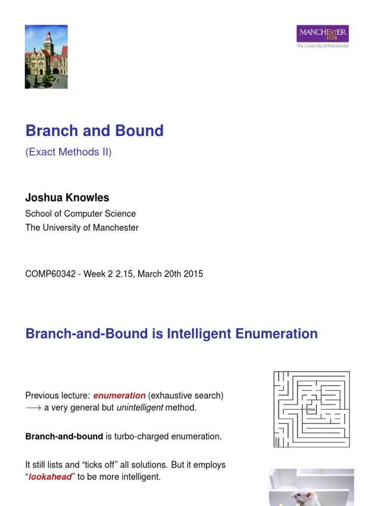 Branch and Bound Explained for Optimization Problems | PDF ...