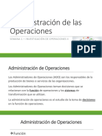 Administración de las Operaciones