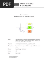 Advanced Control, An Overview On Robust Control