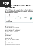 CallManager Express - SIP/SCCP