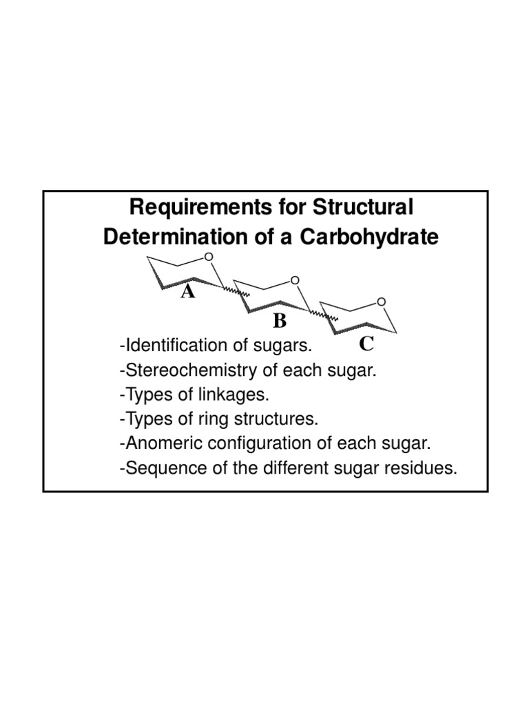 Requirements For Structural Determination of A Carbohydrate A B C | PDF ...