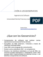 Introducción A Los Geoservicios: Ingeniería de Software Universidad Distrital Francisco José de Caldas