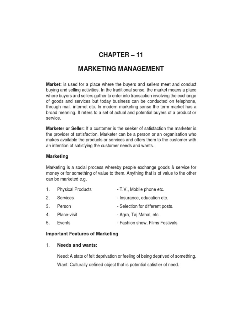 Marketing Management Overview | PDF | Sales | Marketing