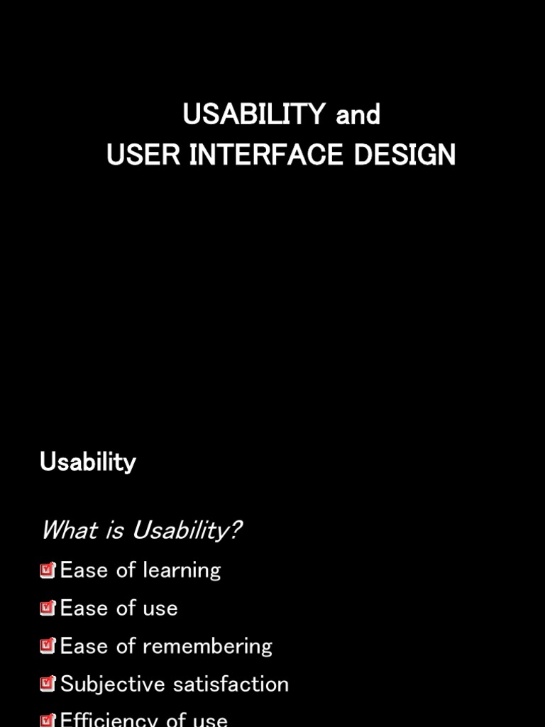 Usability And User Interface Design Pdf Usability Graphical User