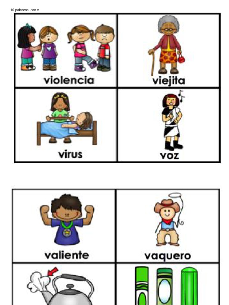 10 Palabras Con V