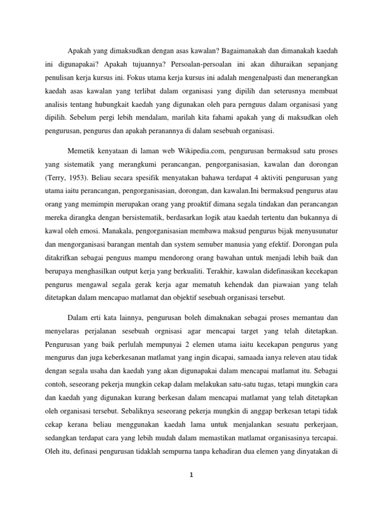 Kaedah Asas Kawalan Pdf