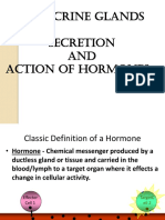 Endocrine Glands: Secretion and Action of Hormones