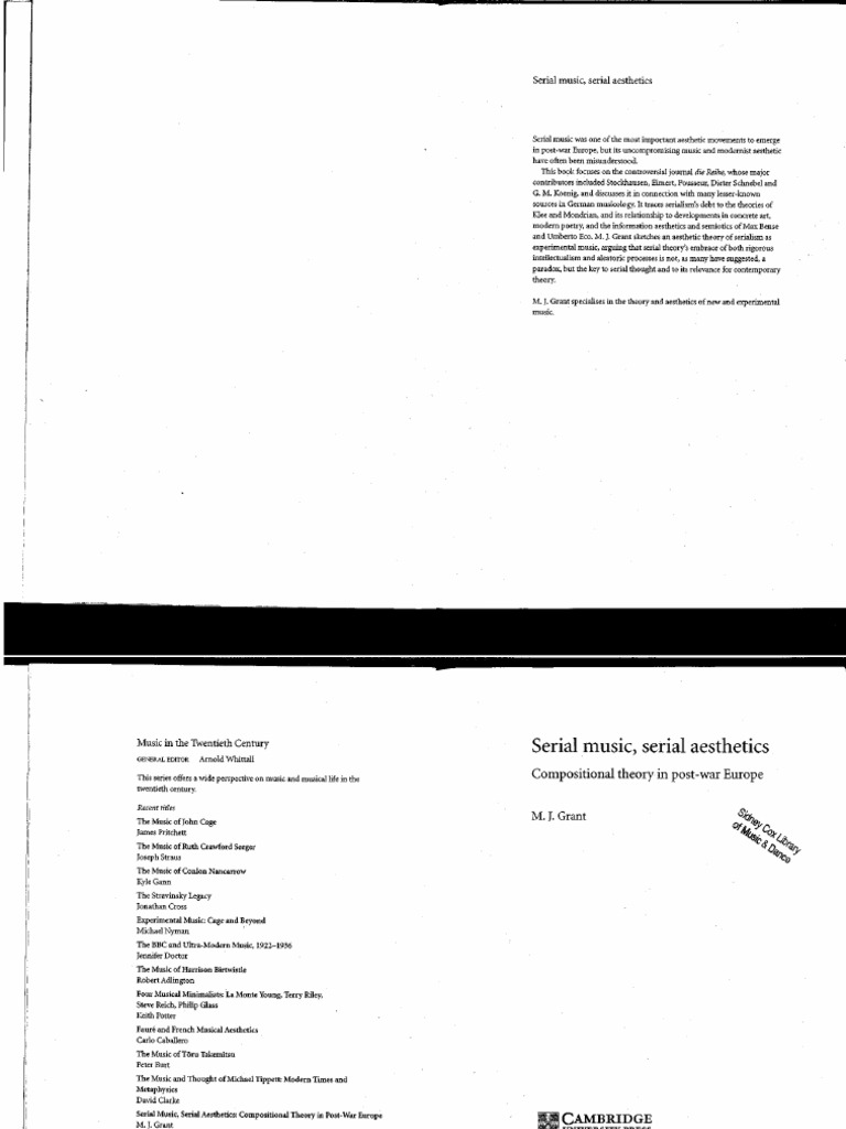 M.J. Grant Serial Music Serial Aesthetics CompositionalTheoryIn