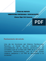 Título Del Proyecto "Arquitectura Penitenciaria Y Resocialización" Alumno: Edgar Solís Camarena