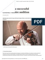 Tips For Violin Audition