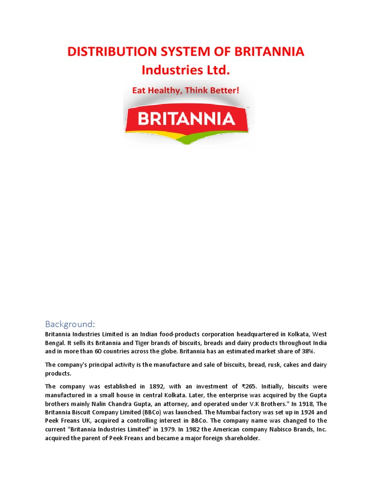 Distribution Britannia PDF Supply Chain Management Marketing