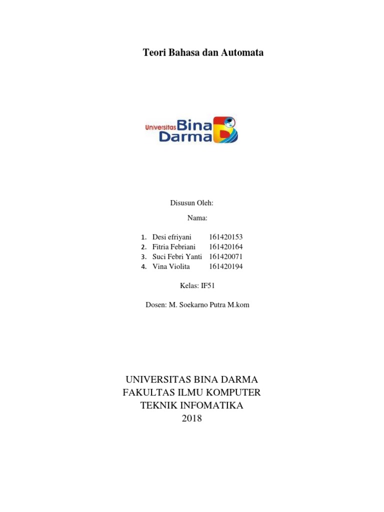 Teori Bahasa dan Automata dalam Informatika | PDF | Seni & Disiplin Bahasa