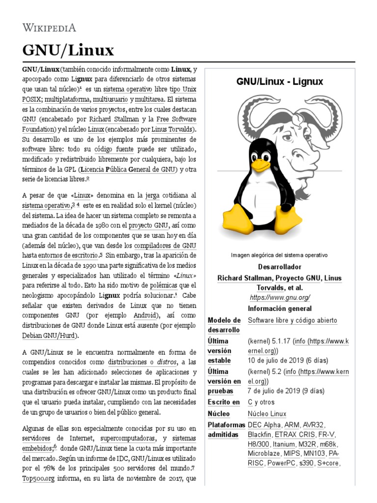 GNU Linux | PDF | Distribución de Linux | Unix
