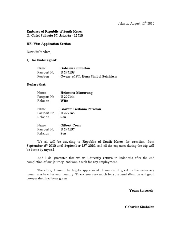 South Korea Visa Approval PDF