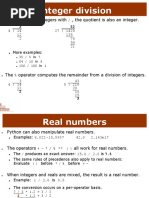 Integer Division: When We Divide Integers With /, The Quotient Is Also An Integer