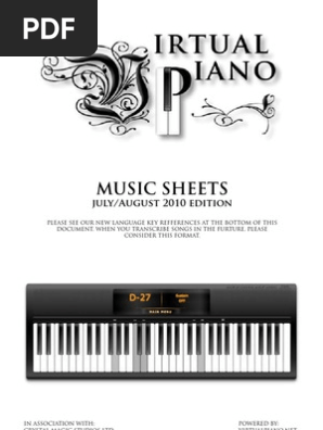 Music Sheets July And August Edition Piano Sheet Music - super mario 64 carousel roblox piano