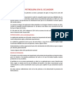 Auge Del Petroleo en El Ecuador