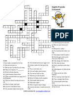 English Proverbs Crossword