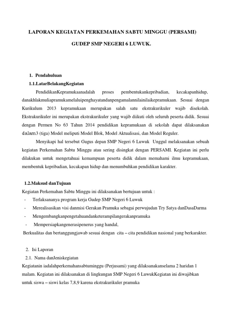 Laporan Perjusami