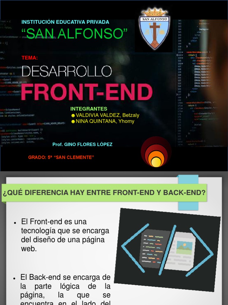 Exp. Desarrollo Front End | PDF | Extremos delantero y trasero | Hojas ...