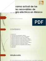 Panorama actual de las fuentes renovables de energía eléctrica en México