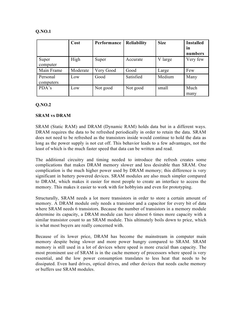 SRAM vs DRAM: Memory Types Explained | PDF | Dynamic Random Access ...