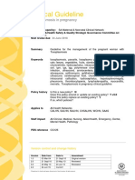 Clinical Guideline: Toxoplasmosis in Pregnancy