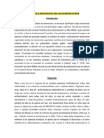 Ensayo Sobre La Administración Bajo Una Mirada Burocrática