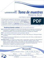 Instrucciones Toma Muestras Materia Fecalcoprologico Coproscopico Coprocultivo