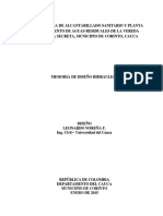 Memoria de Diseno Alcantarillado y Ptar (Bueno) PDF