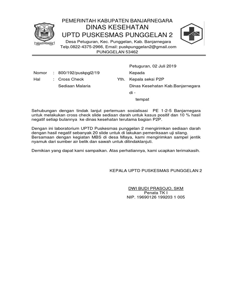 Cross Check Sediaan Malaria Puskesmas | PDF | Kesehatan Holistik