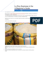 How To Start A Rice Business in The Philippines