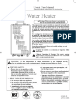 Tankless Water Heater: Use & Care Manual