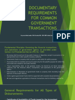Documentary Requirements For Common Government Transactions