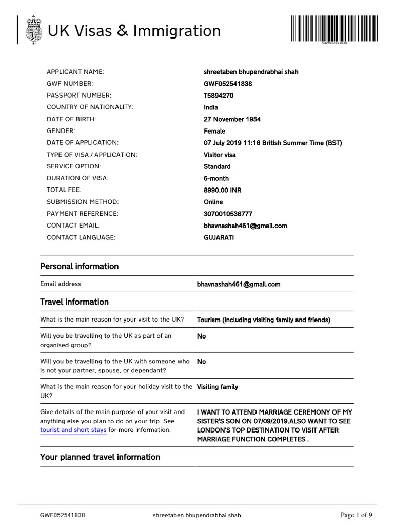 SDFSDFSF PDF Travel Visa Passport