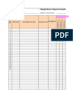 Annexure-1 Respiratory Hazard Inventory and Employee Fitness Record