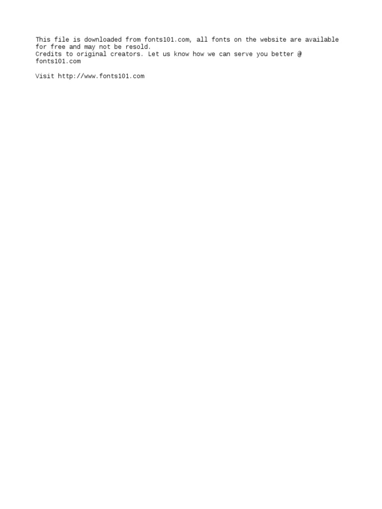 Free Fonts from Fonts101.com | PDF