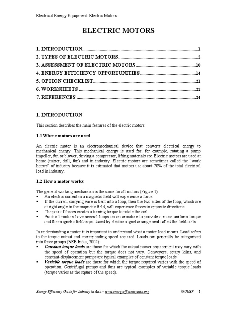 Chapter Electric Motors | PDF